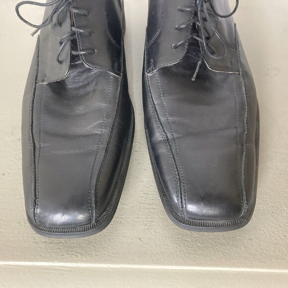 Florsheim Men\'s Sz 11.5 D Corbetta Bike Toe Oxford Shoes 14039-001 Black Leather